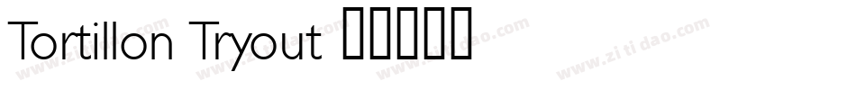 Tortillon Tryout字体转换